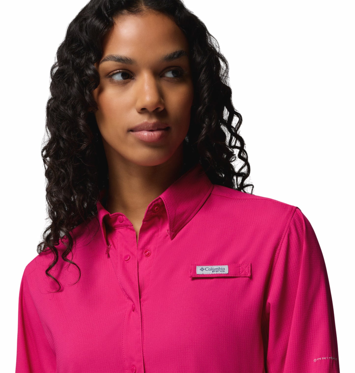 Columbia Women’s Pink Omni-Shade Tamiami II Long Sleeve Shirt