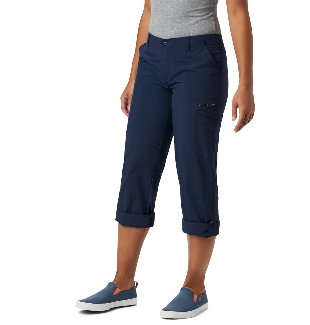 Columbia Women Blue Aruba Roll Up Pant (Sun Protection)