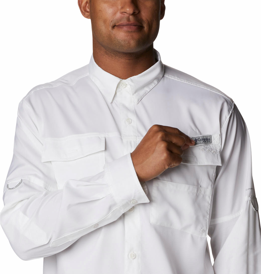 Columbia Men White Columbia Men Blood and Guts IV Woven Long Sleeve Shirt