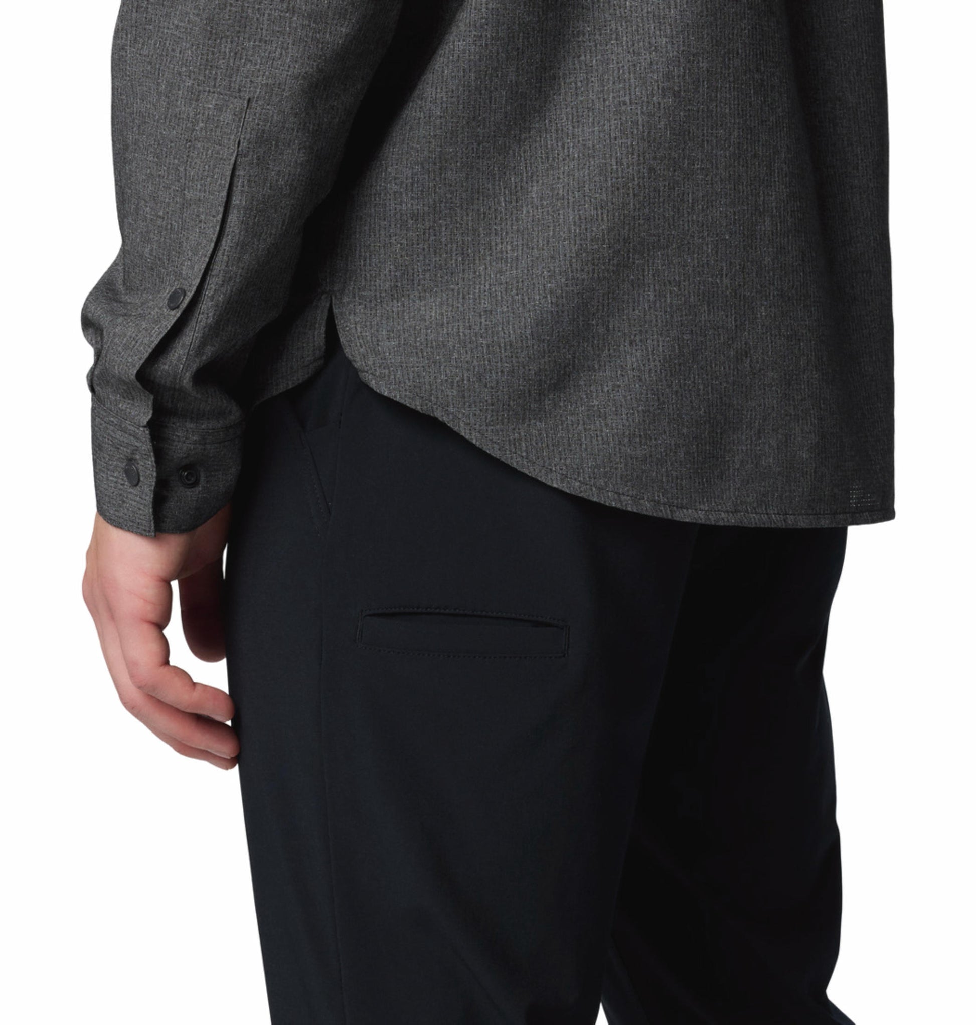 A Men Wearing Columbia Men Black Terminal Tackle II Pant (Sun Protection)