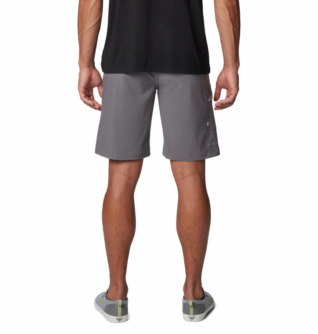 Columbia Men Grey Omni-Shade Terminal Tackle II Shorts (Sun Protection)