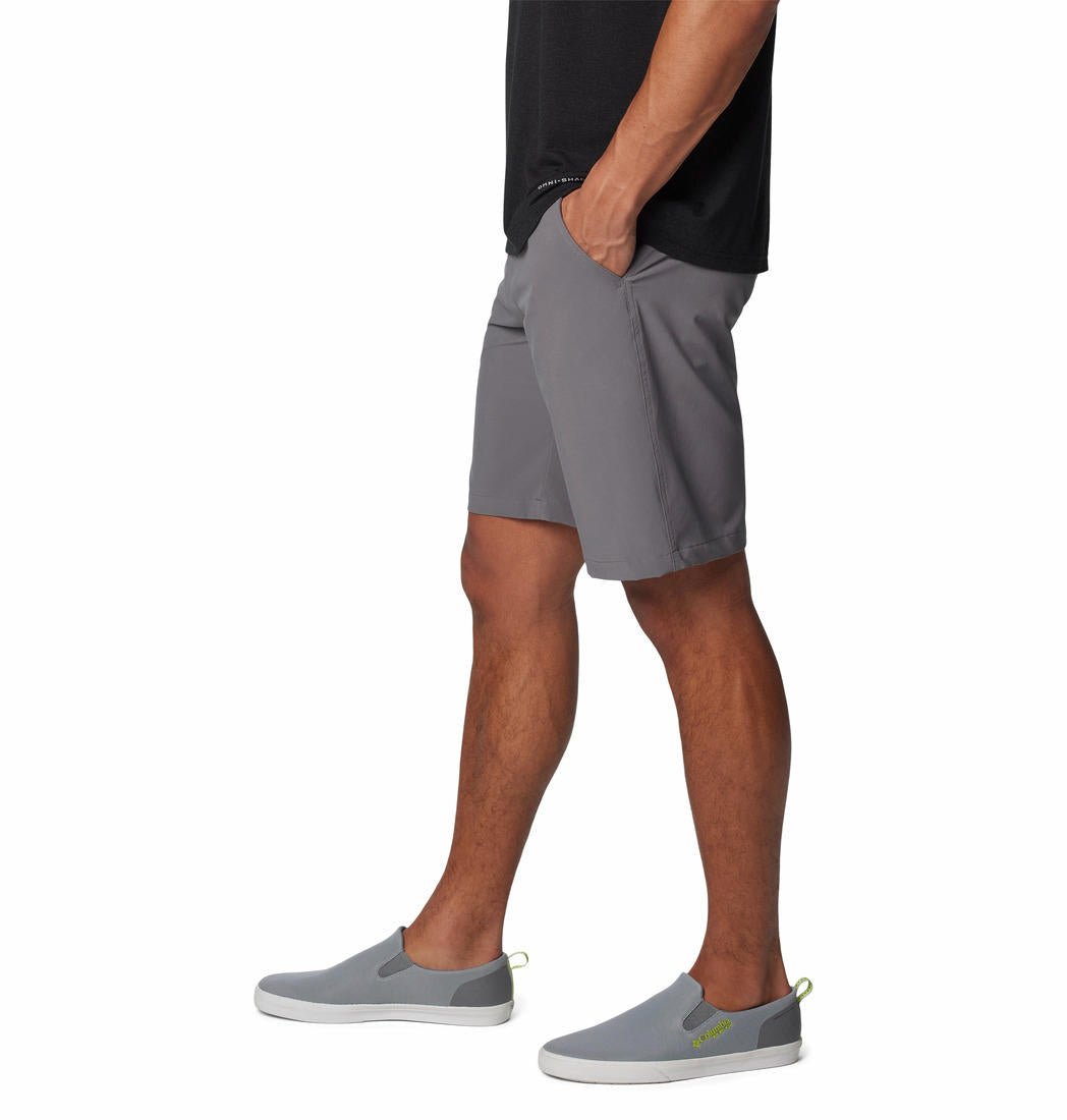 Columbia Men Grey Omni-Shade Terminal Tackle II Shorts (Sun Protection)