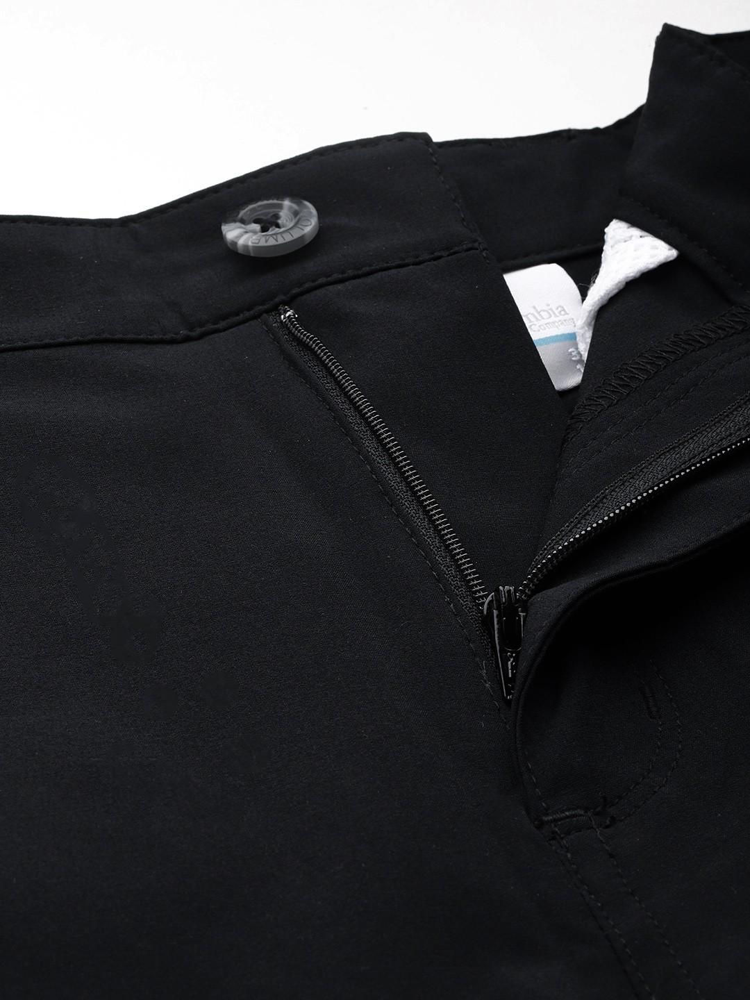 A Men Wearing Columbia Men Black Grander Marlin III Offshore Short (Sun Protection)