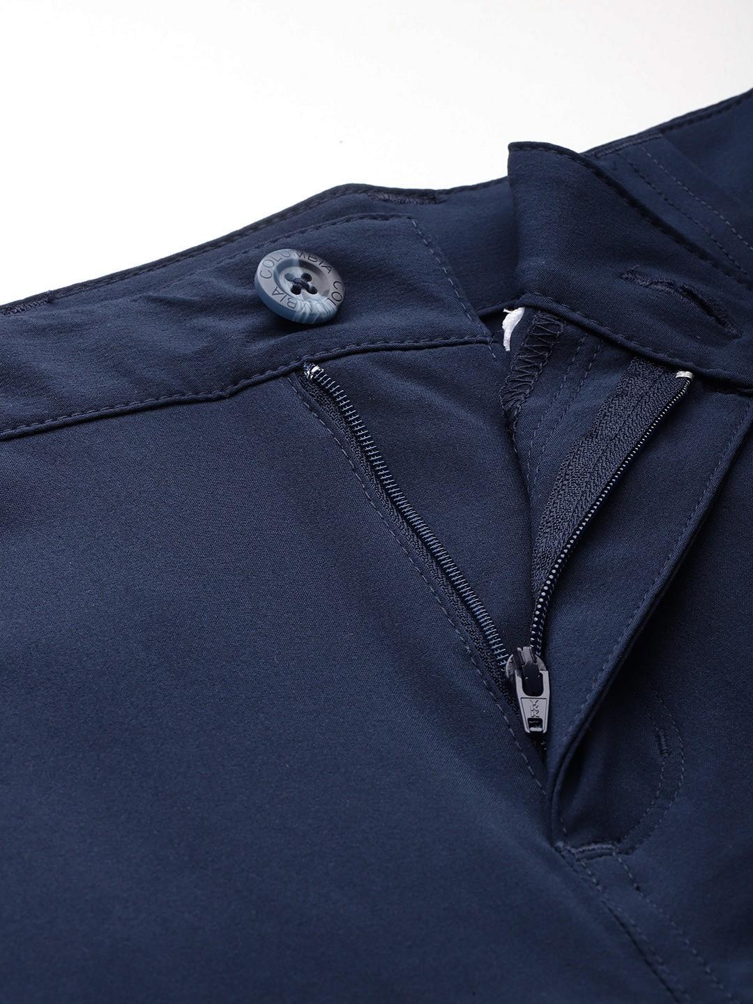 A Men Wearing Columbia Men Blue Grander Marlin III Offshore Short (Sun Protection)