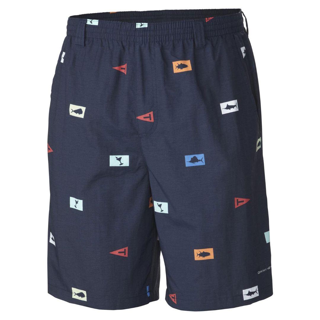 Columbia Men Blue Backcast II Printed Short (Sun Protection)