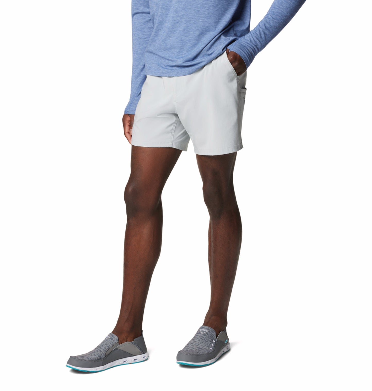 Columbia Men’s Light Grey Omni-Shade PFG Uncharted Shorts
