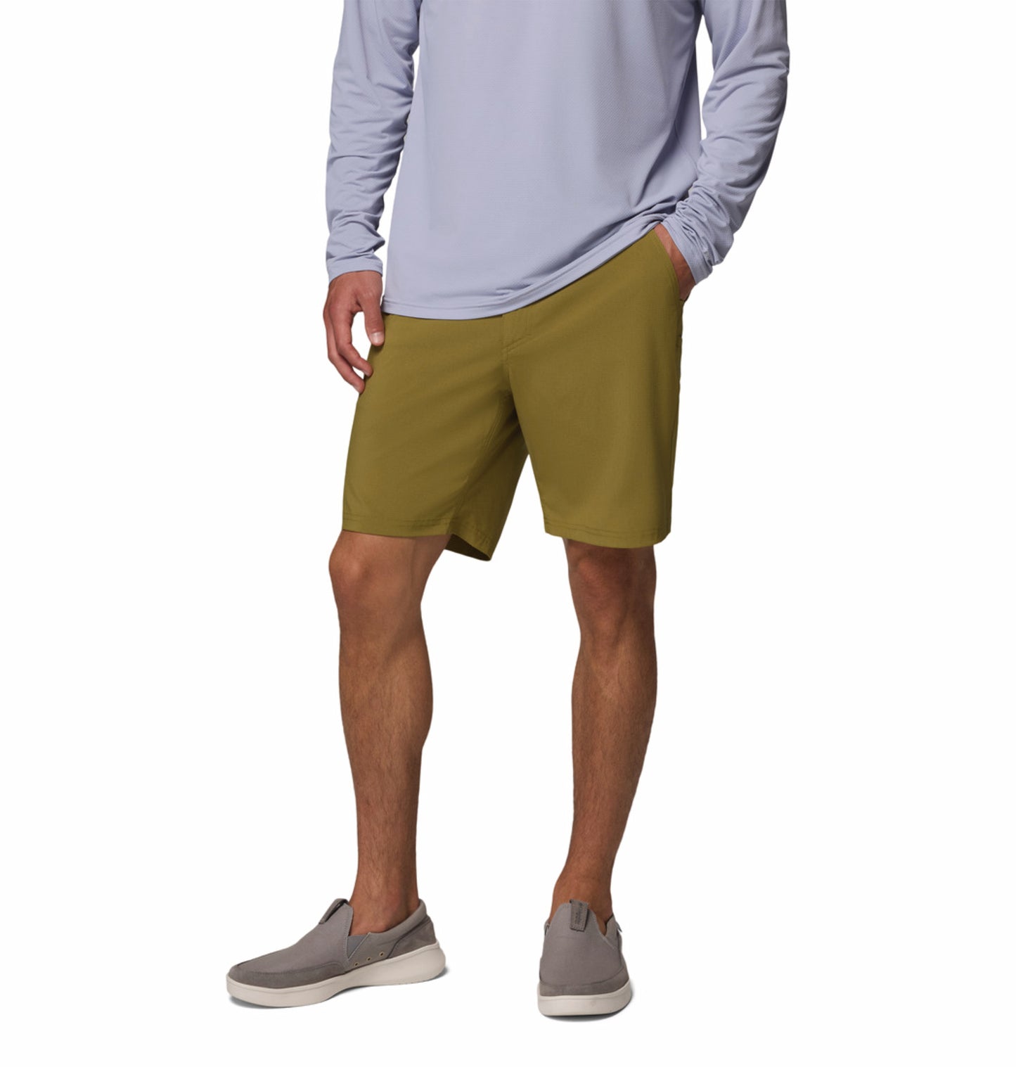 Columbia Men’s Olive Green Omni-Shade PFG Uncharted Shorts