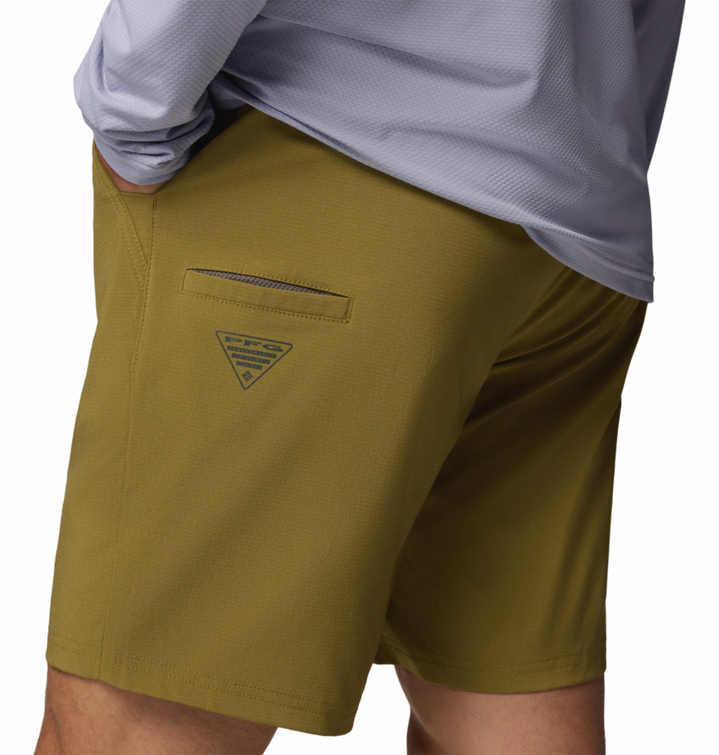Columbia Men’s Olive Green Omni-Shade PFG Uncharted Shorts