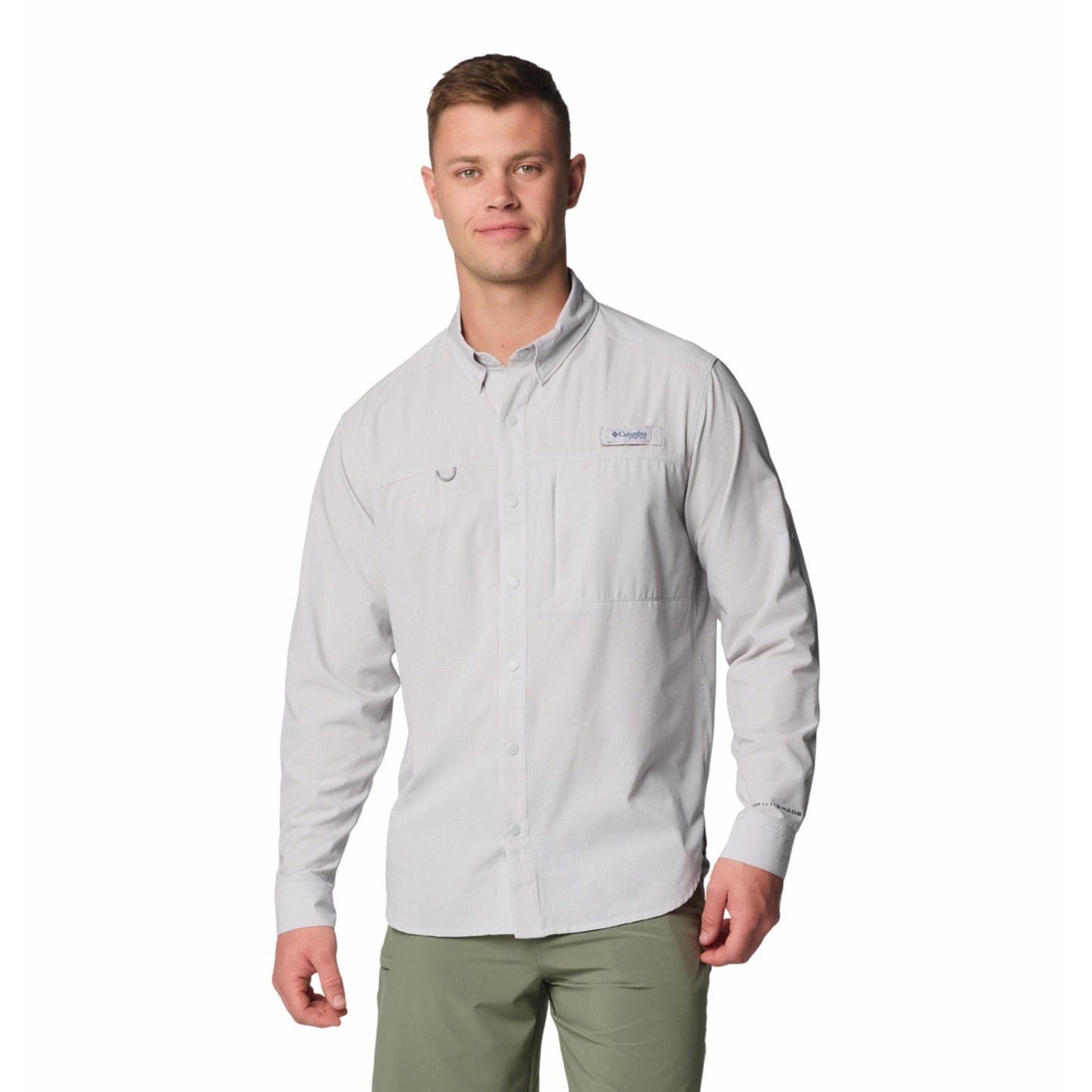 Columbia Men Black Omni-Wick PFG Solar Breeze Woven Shirt