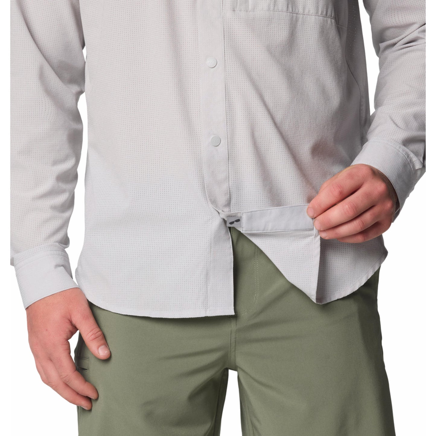 Columbia Men Black Omni-Wick PFG Solar Breeze Woven Shirt