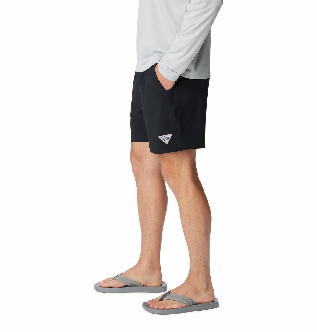 Columbia Men Black Omni-Shade Terminal Roamer Stretch Shorts (Sun Protection)