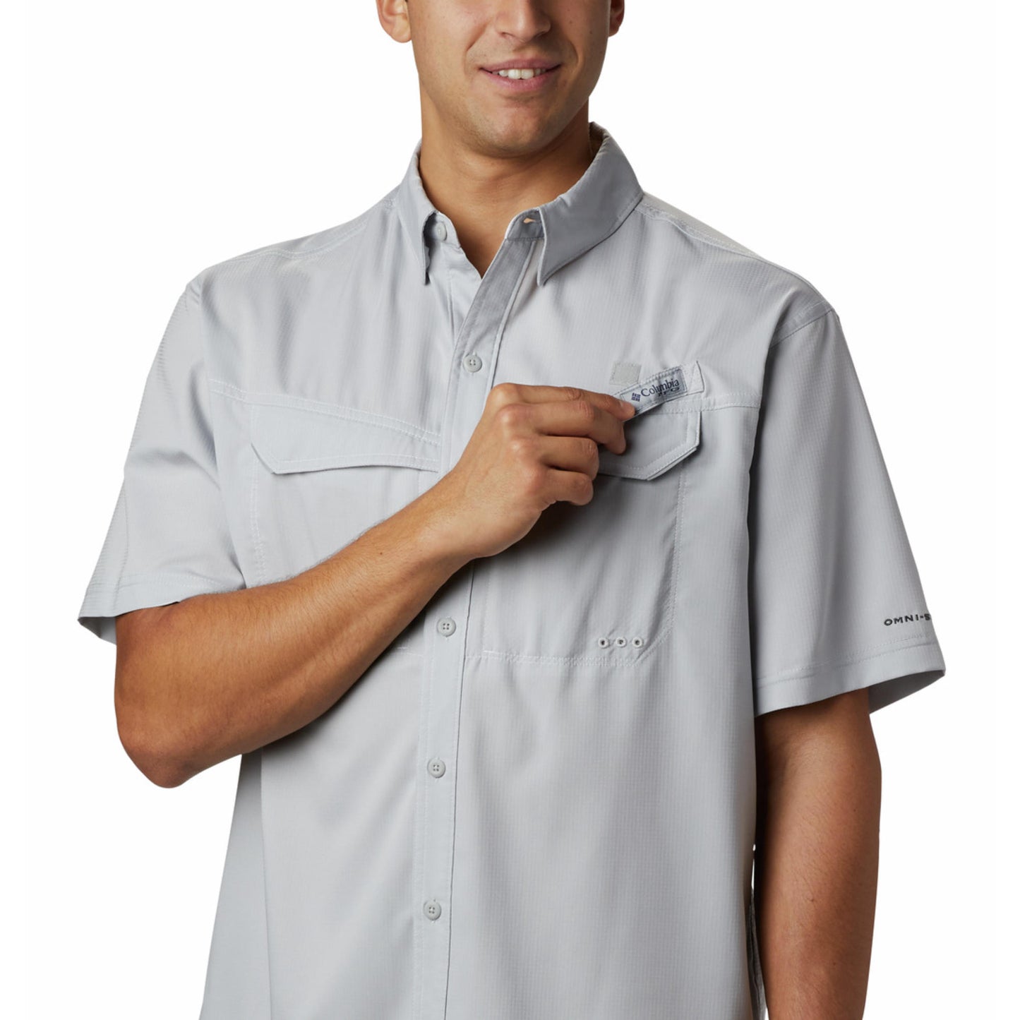 Columbia Men Black Omni-Shade Low Drag Offshore Shirt (Sun Protection)