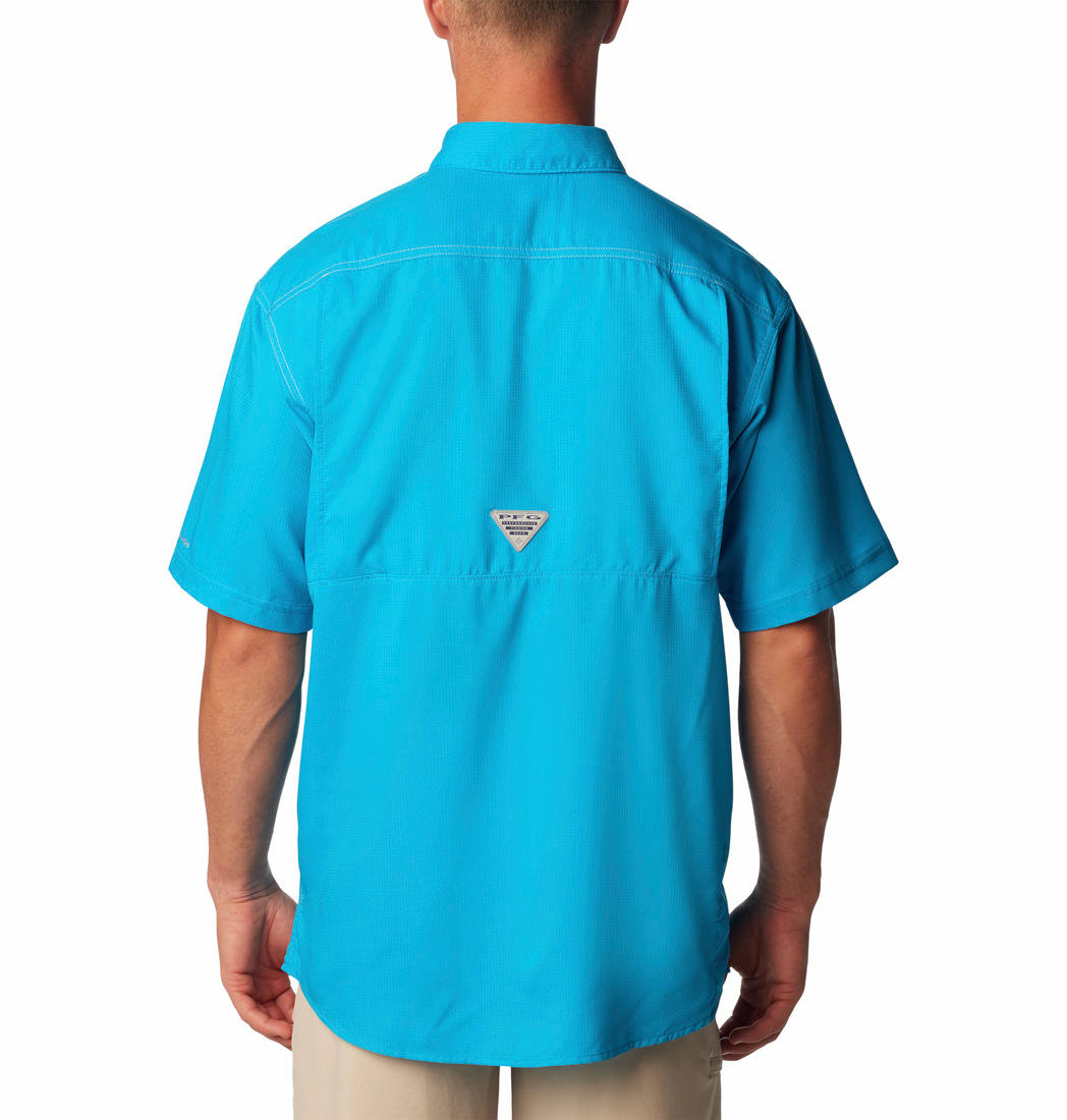 Columbia Men Blue Omni-Shade Low Drag Offshore Shirt (Sun Protection)