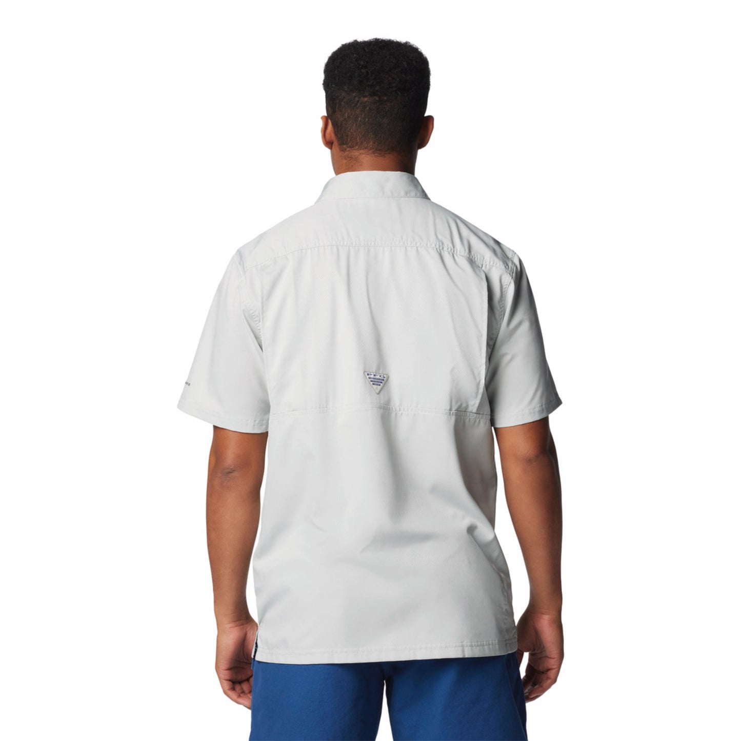 Columbia Men Black Omni-Shade Slack Tide Camp Shirt (Sun Protection)