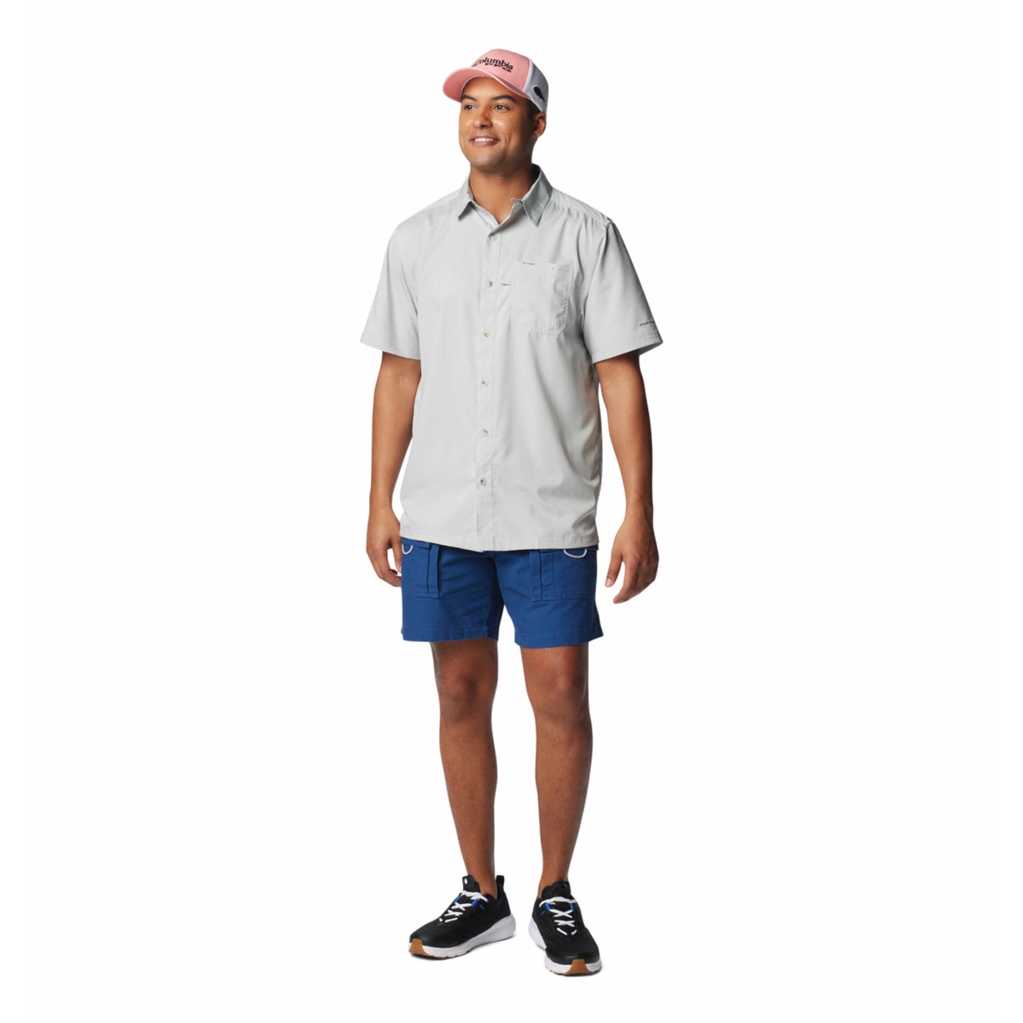 Columbia Men Black Omni-Shade Slack Tide Camp Shirt (Sun Protection)