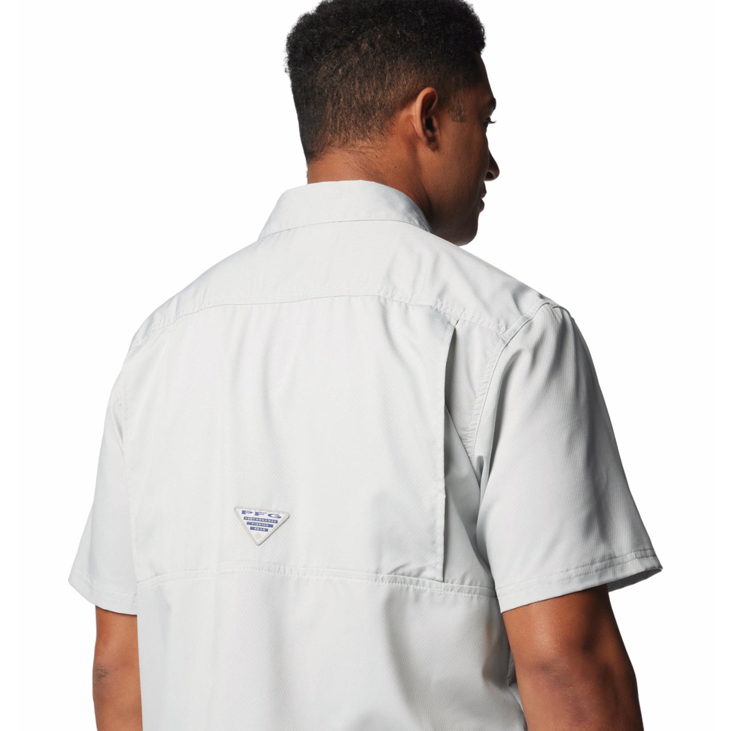 Columbia Men Black Omni-Shade Slack Tide Camp Shirt (Sun Protection)