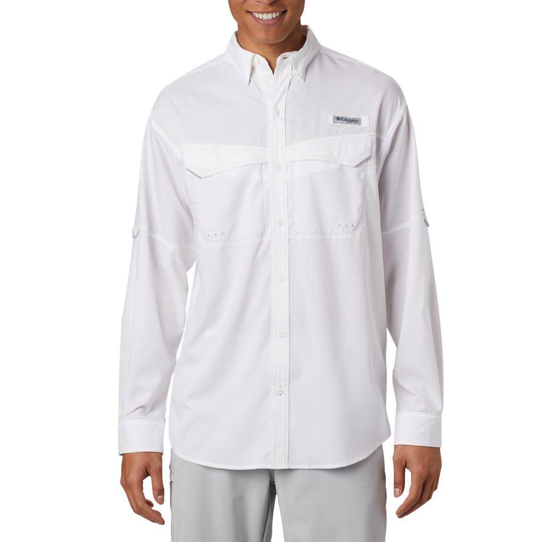 Columbia Men's White Low Drag Offshore Long Sleeve Sun Protection Shirt