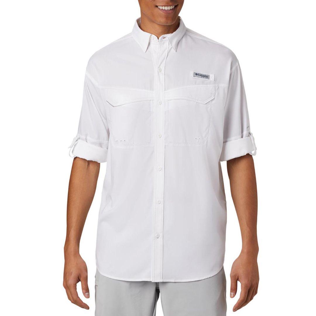Columbia Men's White Low Drag Offshore Long Sleeve Sun Protection Shirt