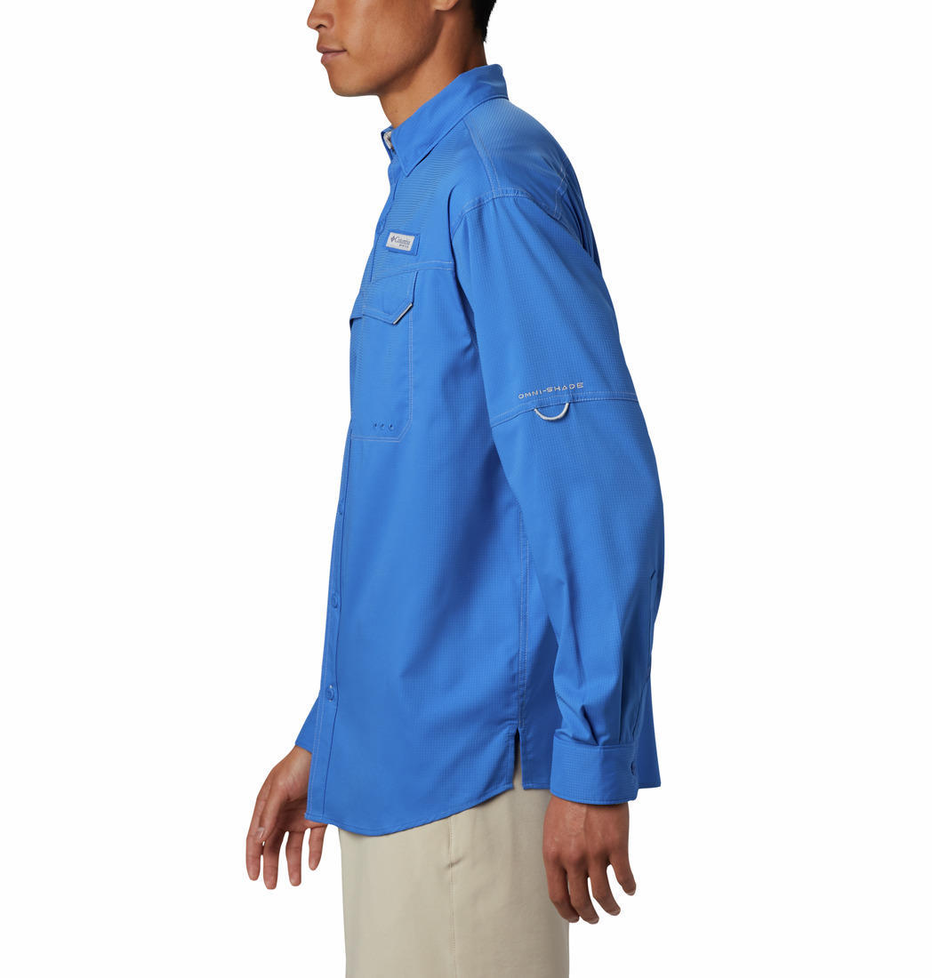 Columbia Men Blue Low Drag Offshore Long Sleeve Sun Protection Shirt