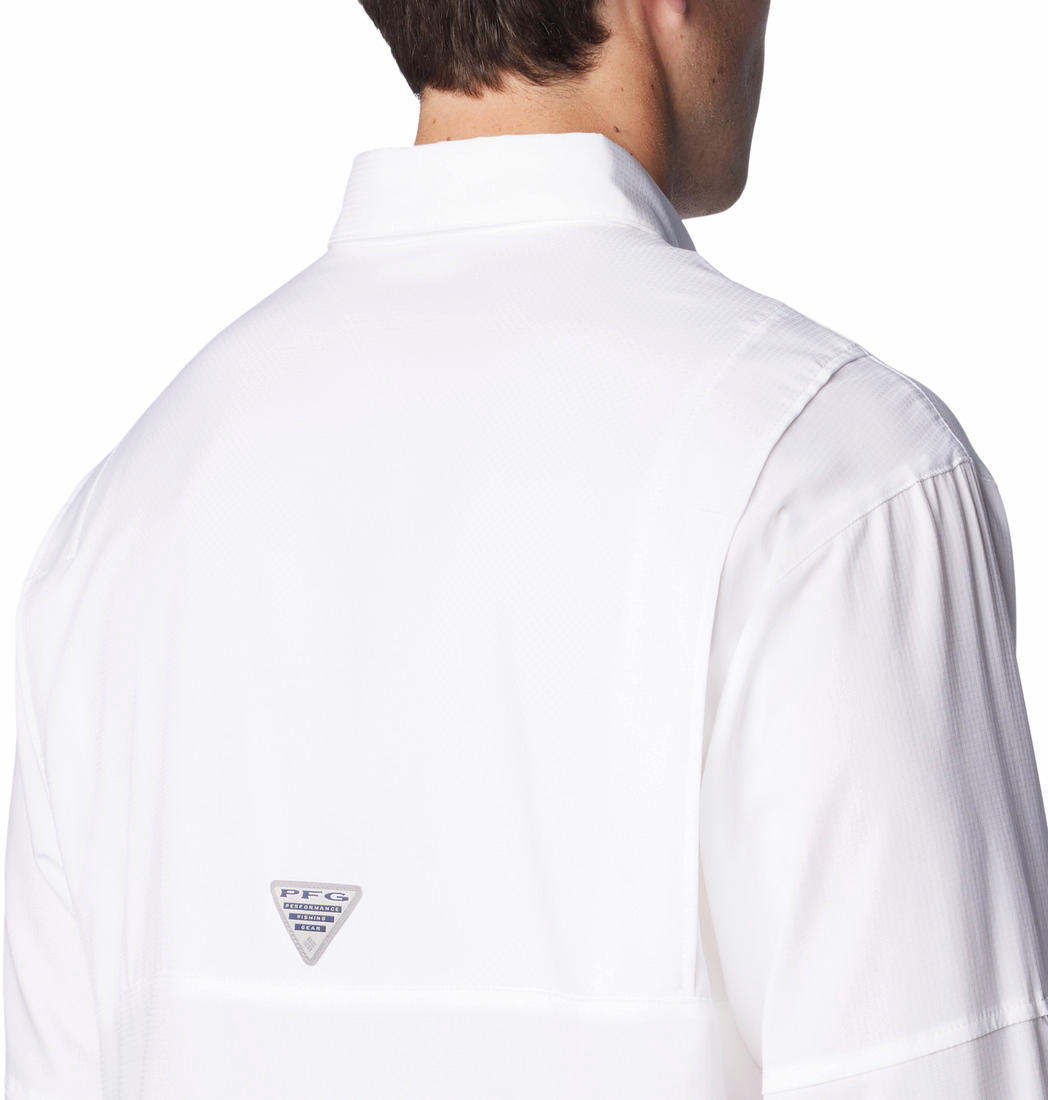 Columbia Men White Tamiami II LS Shirt (Sun Protection)