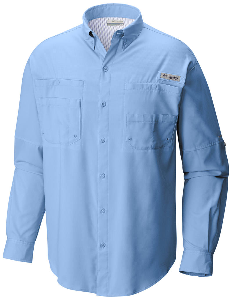 Columbia Men Blue Tamiami II SS Shirt (Sun Protection)