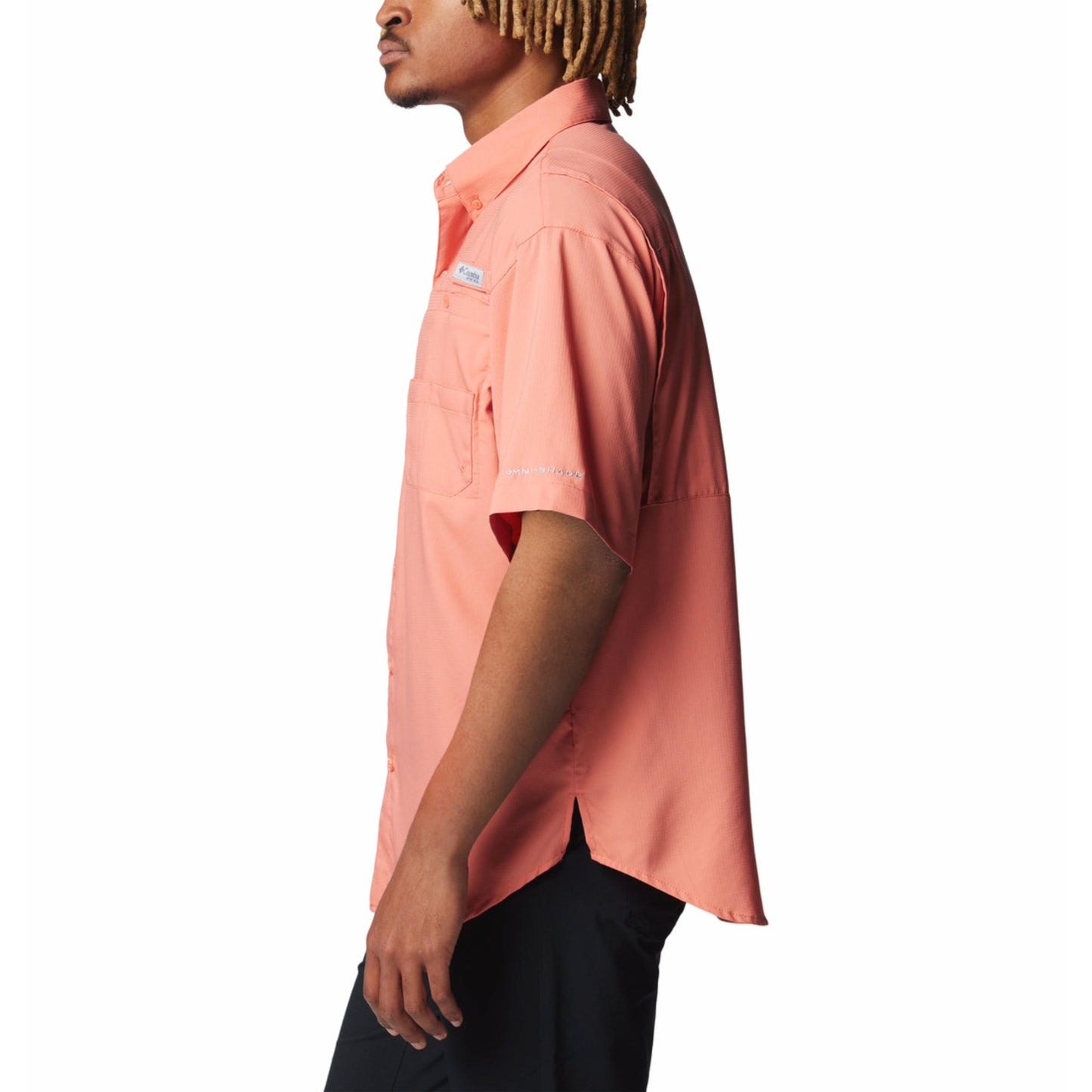 Columbia Mens Orange Tamiami II Short Sleeve Shirt