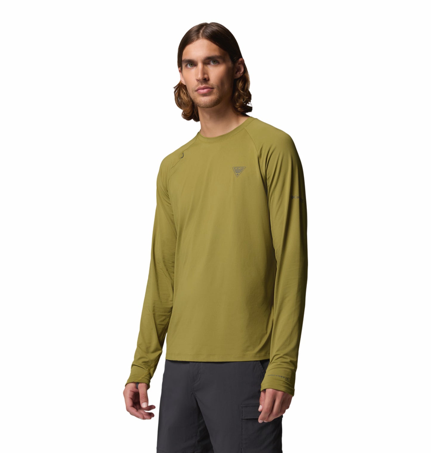 Columbia Men’s Olive Green Omni-Freeze Wild Cast Sun Protection T-Shirt
