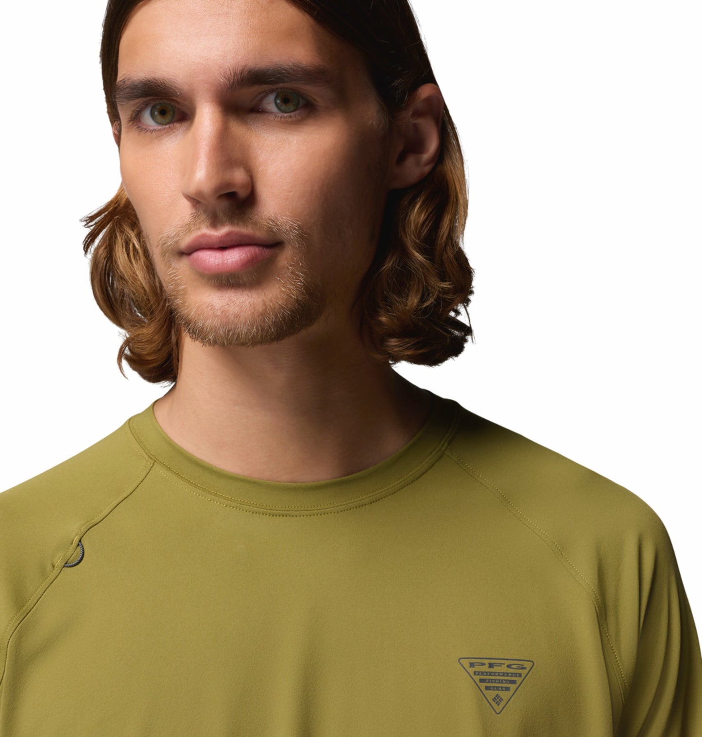 Columbia Men’s Olive Green Omni-Freeze Wild Cast Sun Protection T-Shirt
