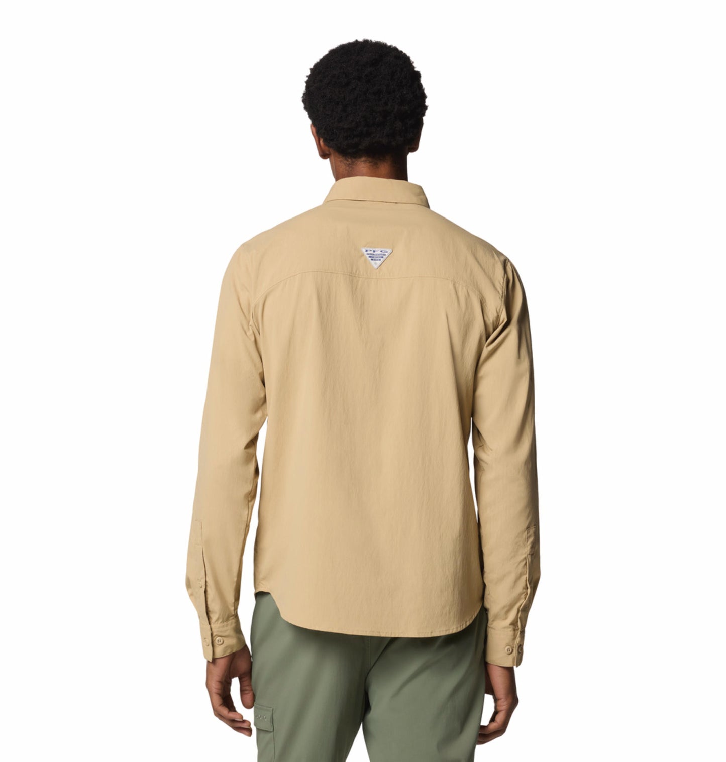 Columbia Mens Beige Omni-Shade Wild Cast Long Sleeve Shirt