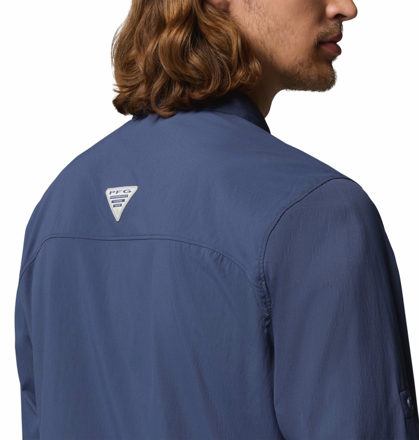 Columbia Men's Navy Blue Wild Cast Long Sleeve Shirt with Omni-Shade