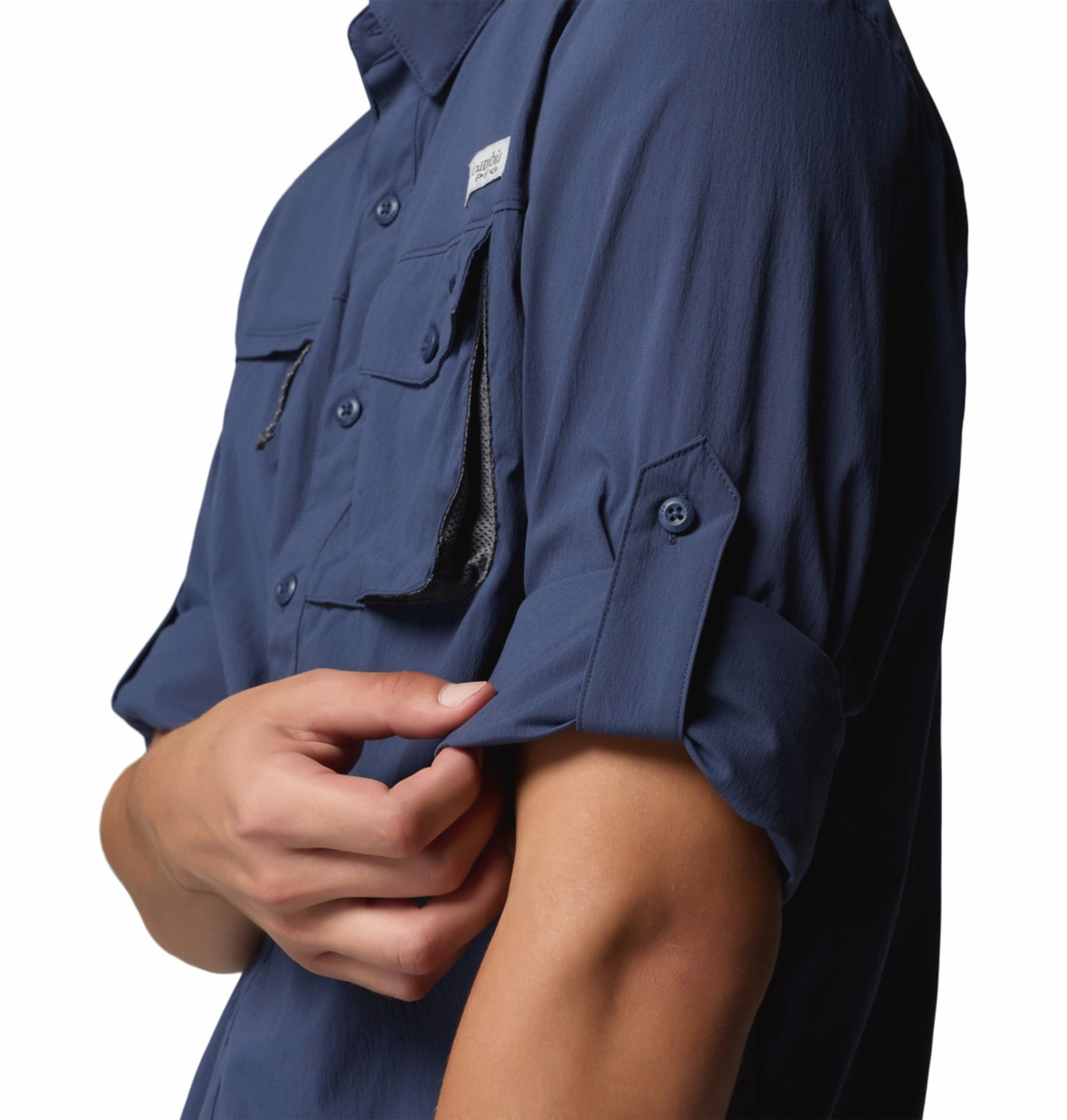 Columbia Men's Navy Blue Wild Cast Long Sleeve Shirt with Omni-Shade