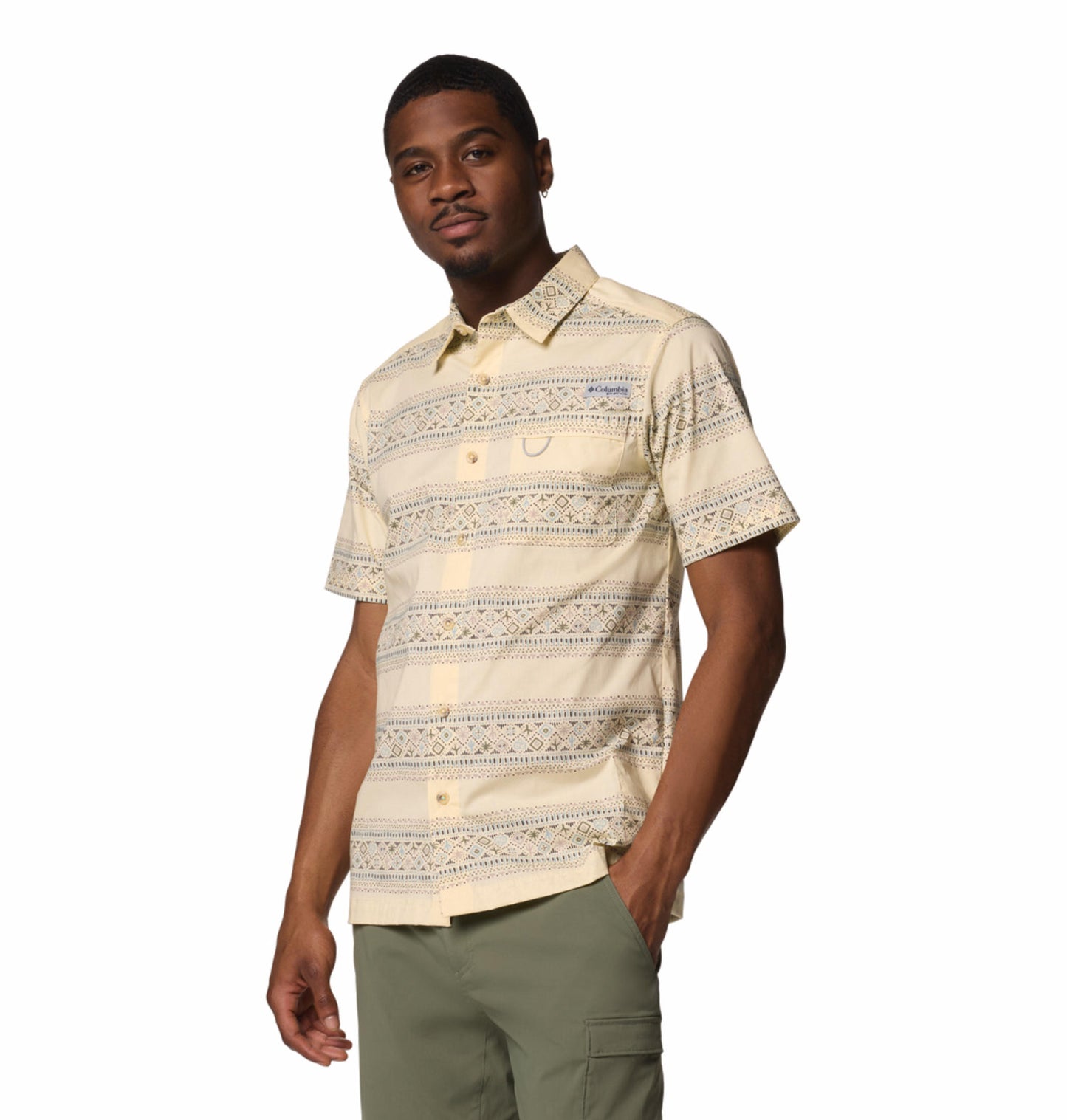 Columbia Mens Multicolor Wild Cast Camp Shirt