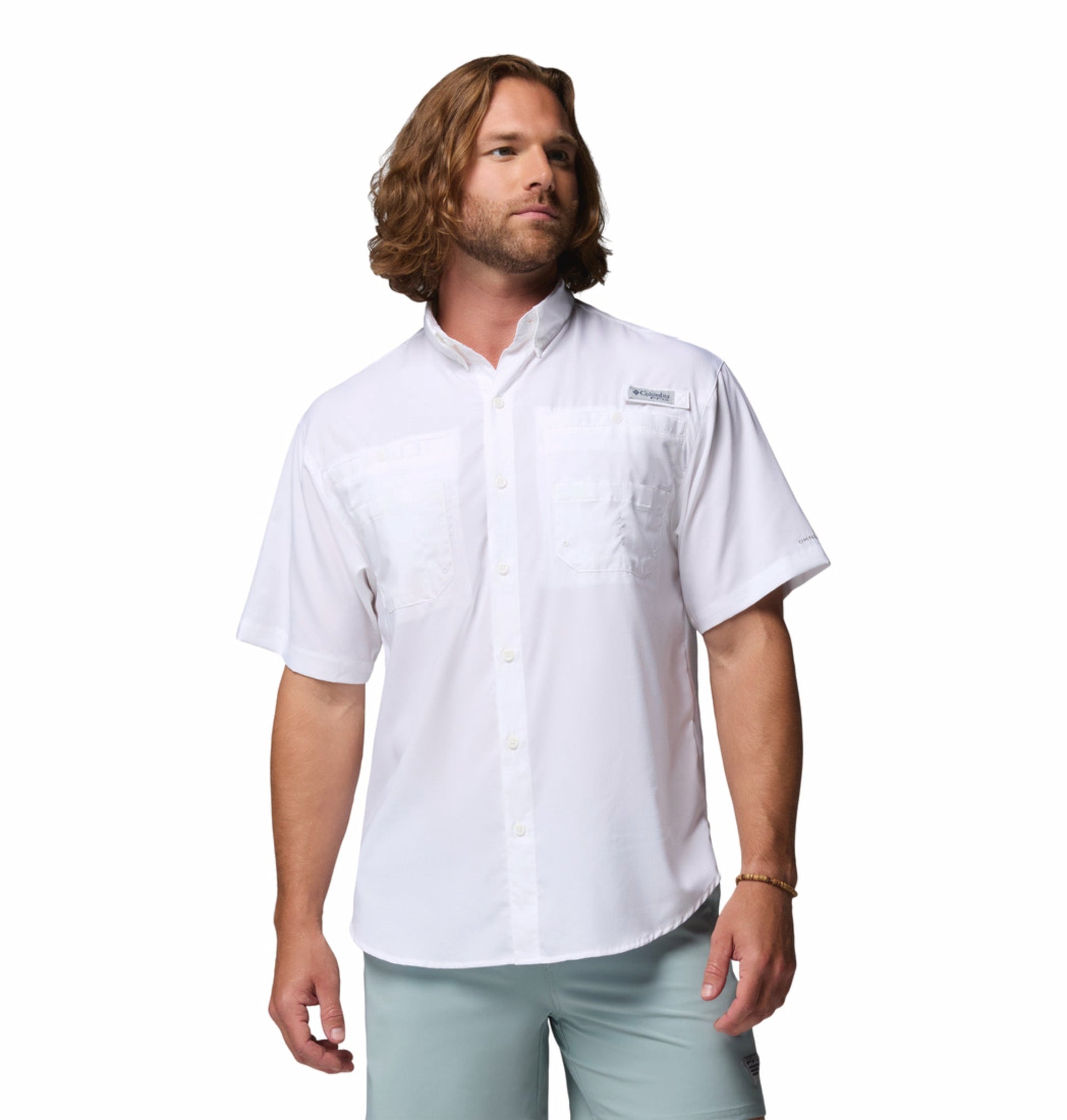 men white omni shade tamiami ii short sleeve shirt plus size