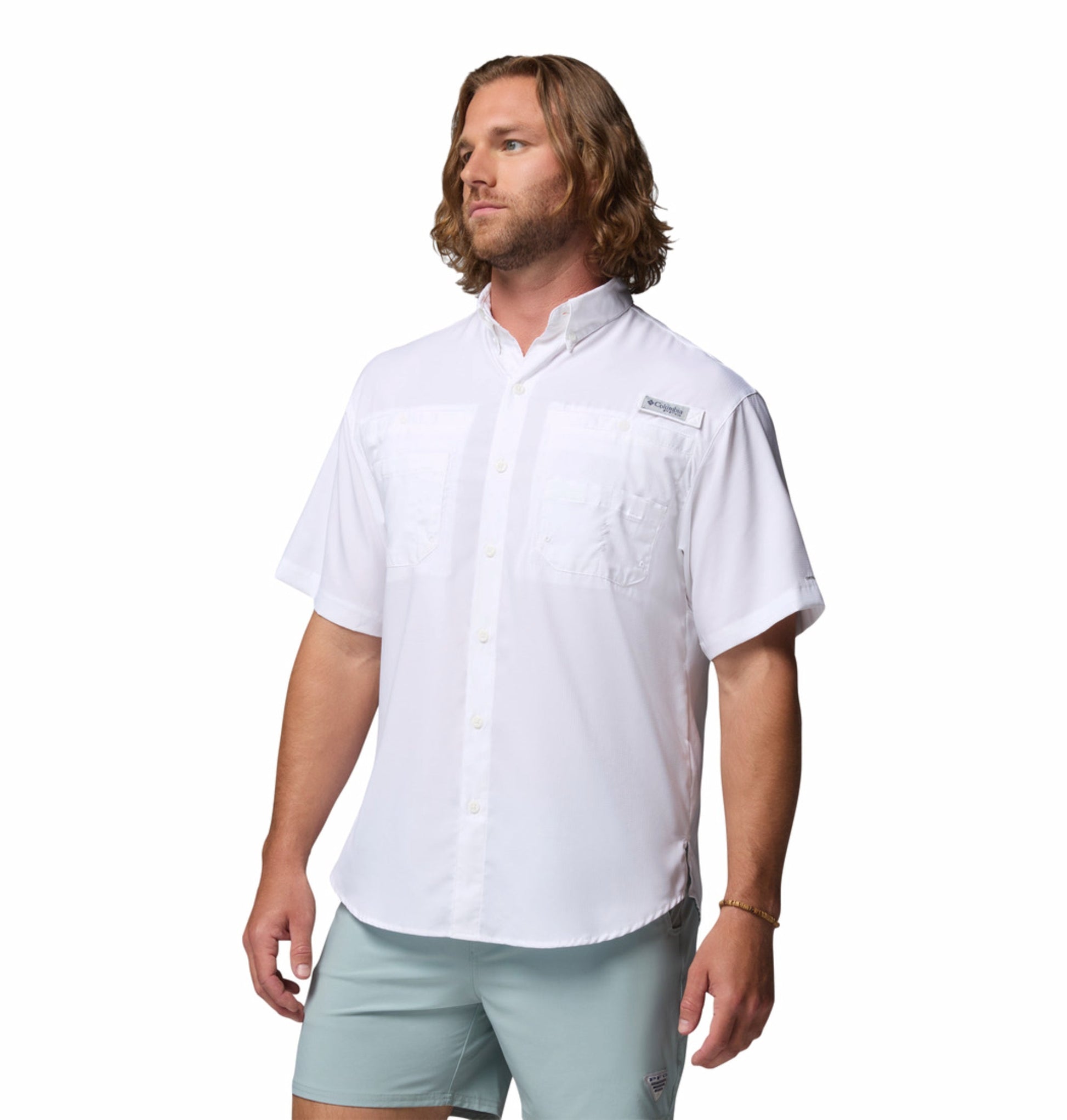men white omni shade tamiami ii short sleeve shirt plus size