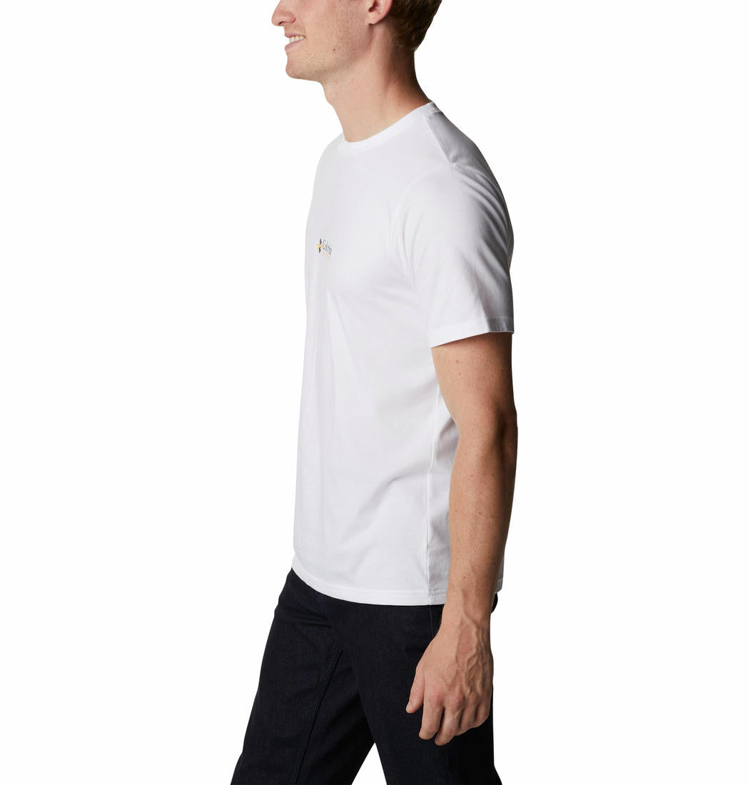 Columbia Men White CSC Basic Logo Short Sleeve T-Shirt