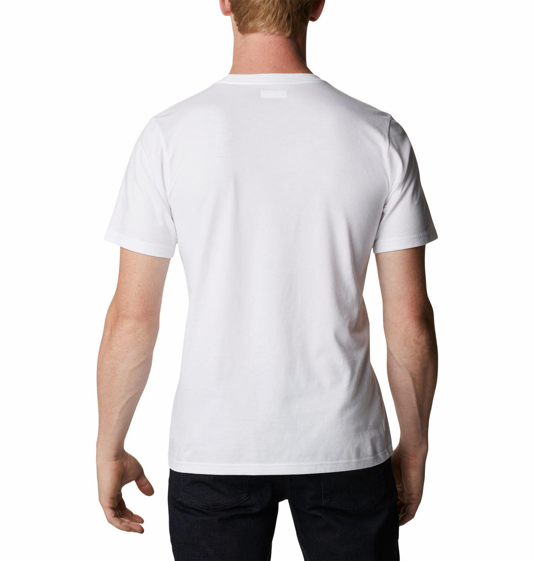 Columbia Men White CSC Basic Logo Short Sleeve T-Shirt