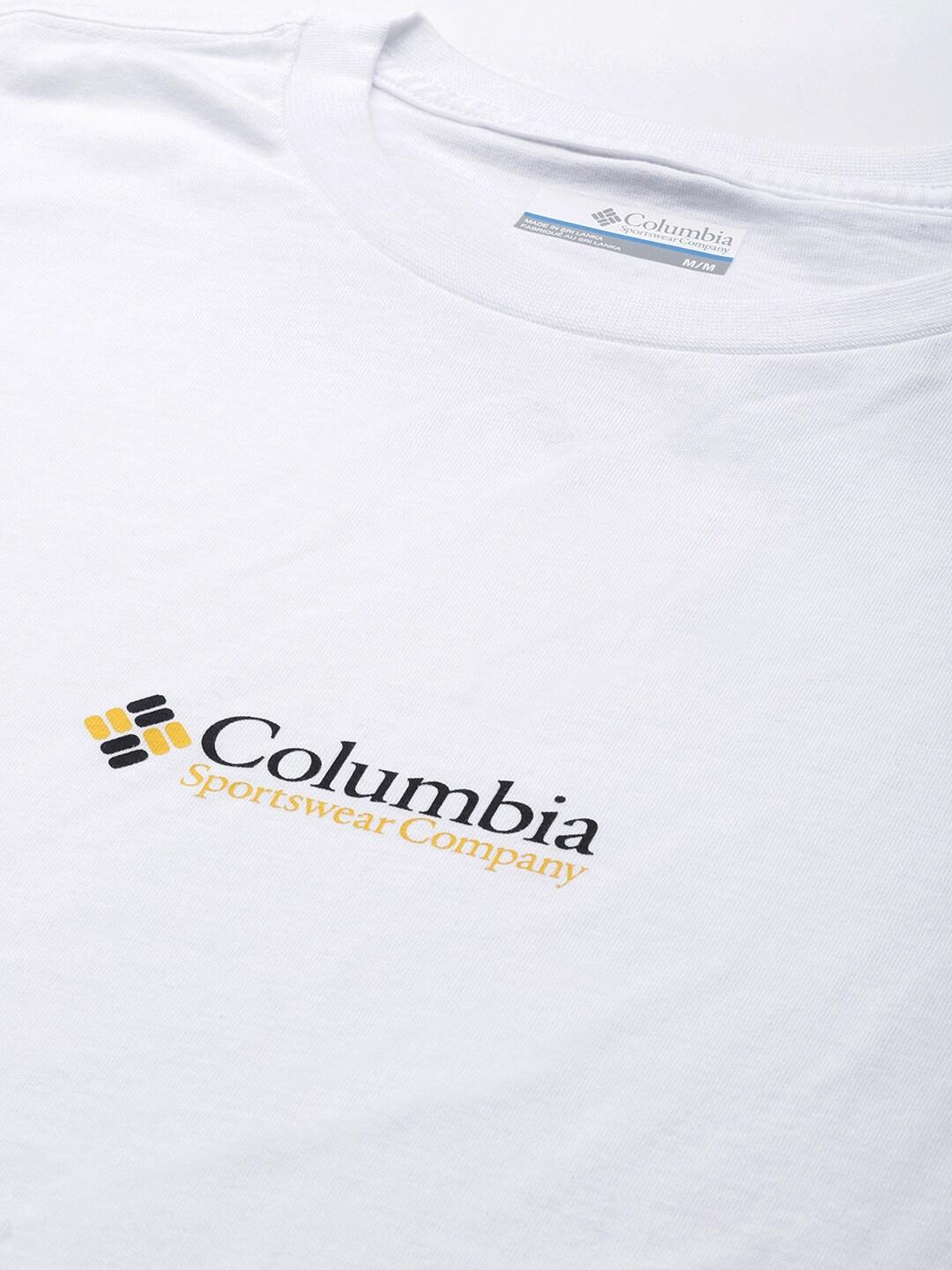 Columbia Men White CSC Basic Logo Short Sleeve T-Shirt