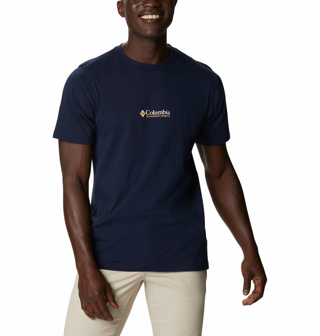 Columbia Men Blue CSC Basic Logo Short Sleeve T-Shirt