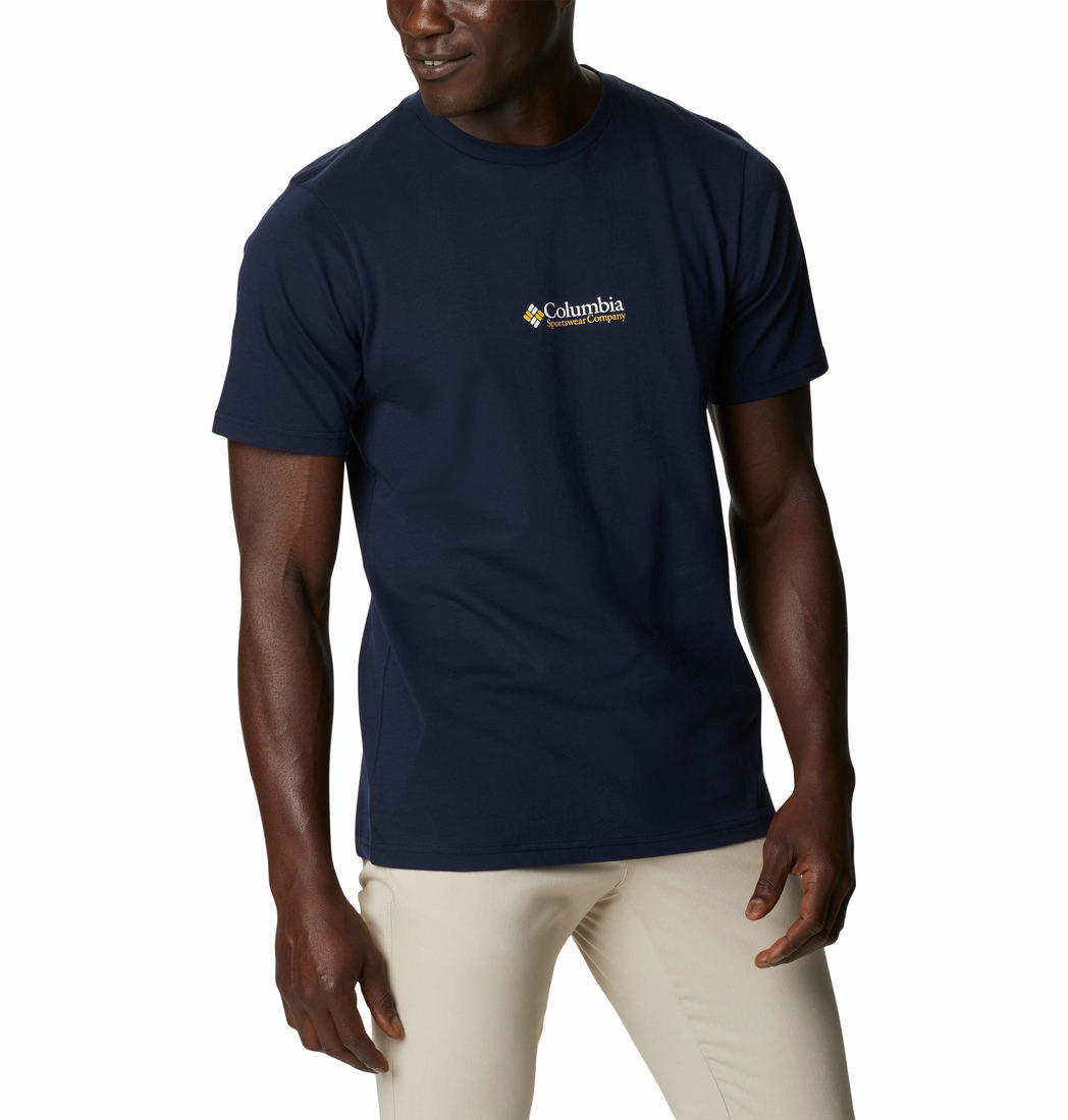 Columbia Men Blue CSC Basic Logo Short Sleeve T-Shirt