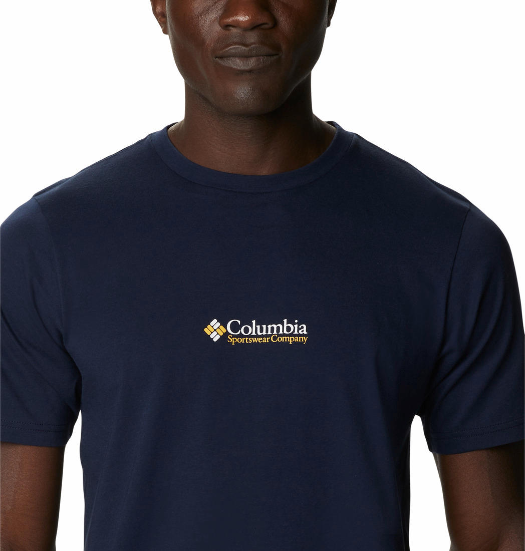 Columbia Men Blue CSC Basic Logo Short Sleeve T-Shirt
