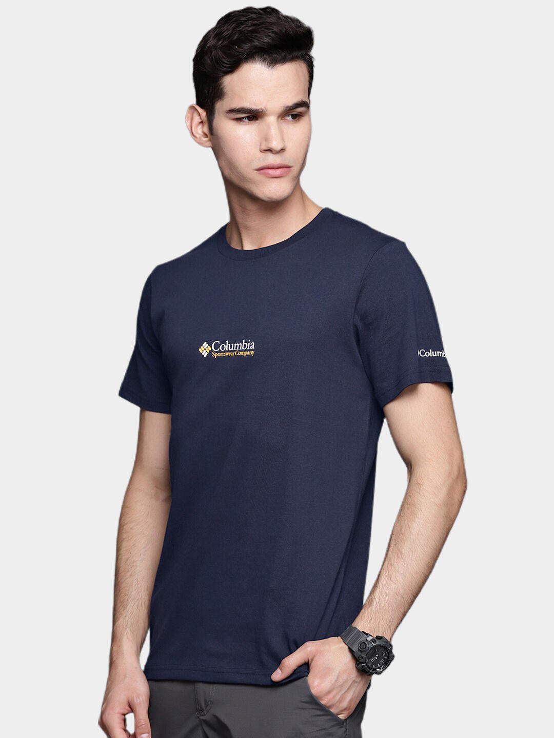 Columbia Men Blue CSC Basic Logo Short Sleeve T-Shirt