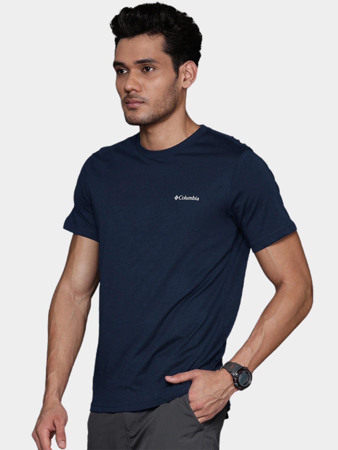 Columbia Men Navy Blue CSC Basic Logo Short Sleeve T-Shirt