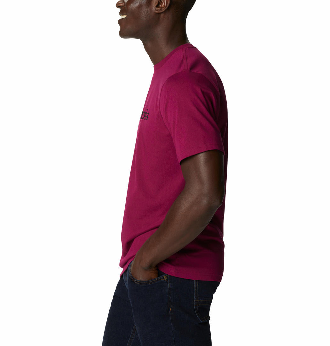 Columbia Men Maroon CSC Basic Logo Short Sleeve T-Shirt