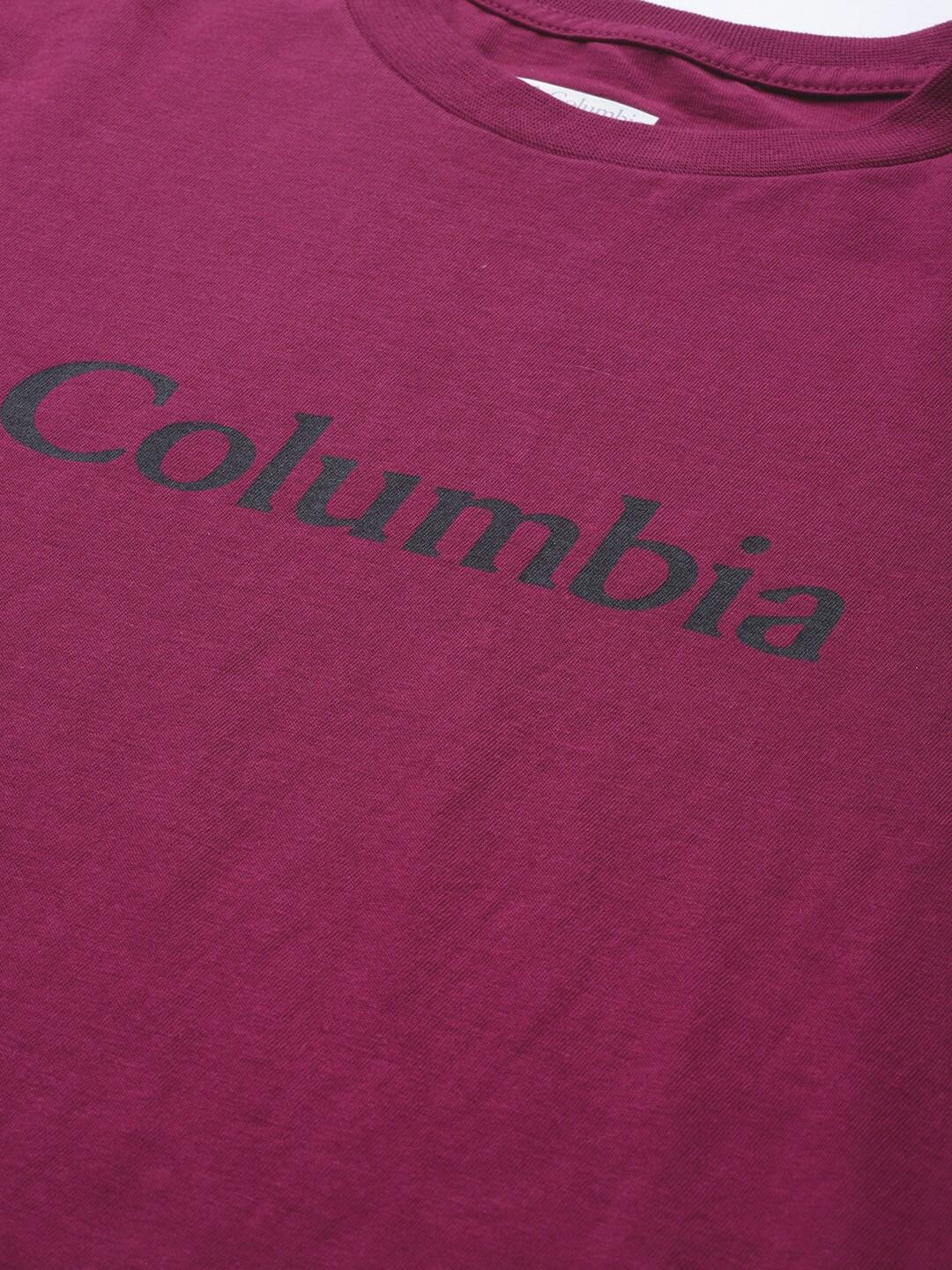 Columbia Men Maroon CSC Basic Logo Short Sleeve T-Shirt