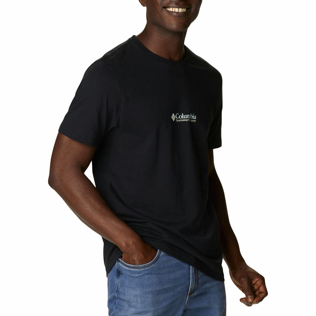Columbia Men Black CSC Basic Logo Short Sleeve