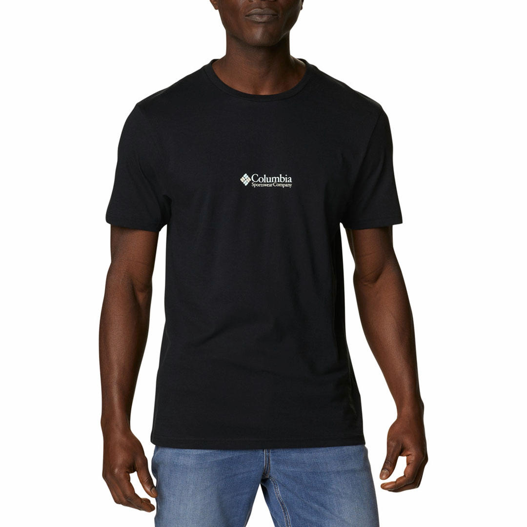Columbia Men Black CSC Basic Logo Short Sleeve