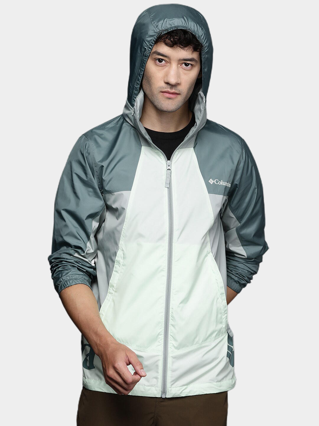 Columbia Men Green Point Park Windbreaker Rain Jacket