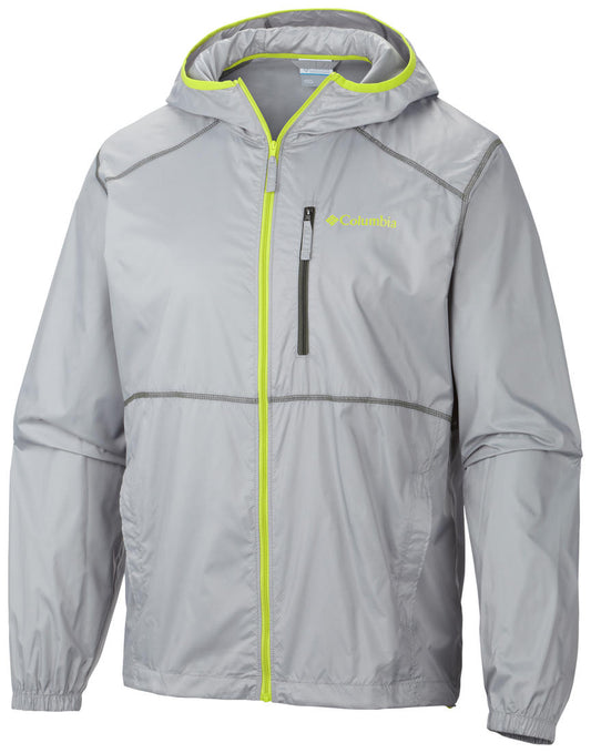 Columbia Men Grey Flash Forward Windbreaker Rain Jacket