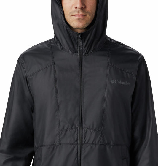 Columbia Men Black Flashback Windbreaker Rain Jacket