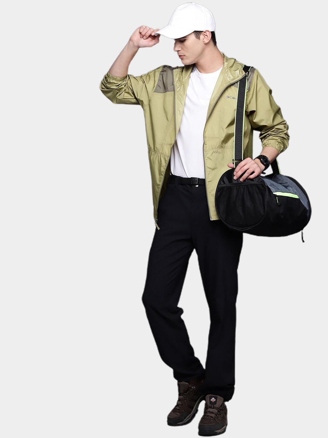 Columbia Men Green Flashback Windbreaker Rain Jacket